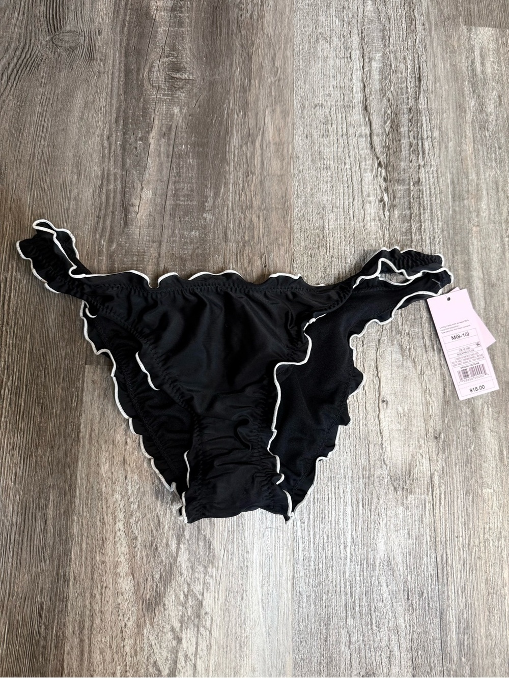 Black Ruffle Bikini Bottoms